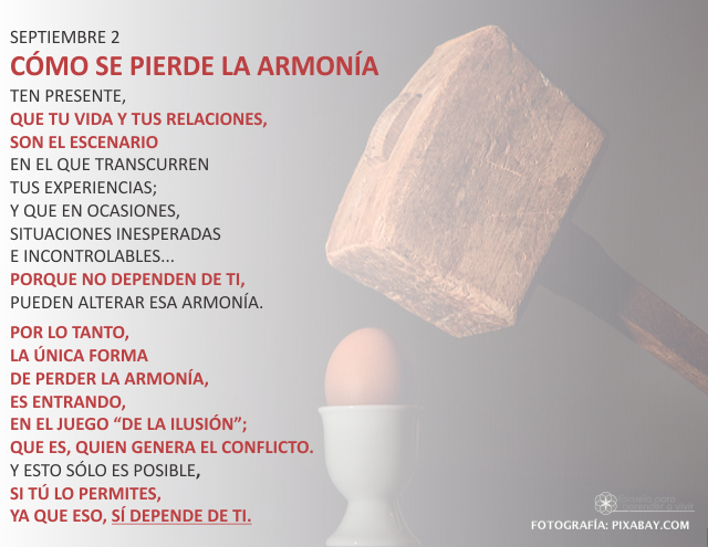 Cómo se pierde la armonía